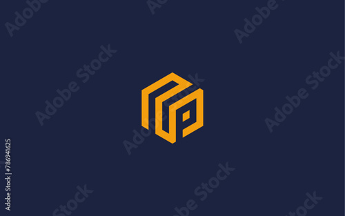 letter p with hexagon logo icon design vector design template inspiration