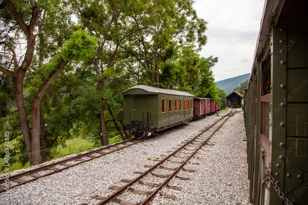 Obraz premium Sargan Eight, Narrow-gauge heritage railway, Mokra Gora village, Serbia