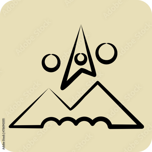 Icon Abstract. related to Photos and Illustrations symbol. hand drawn style. simple design illustration