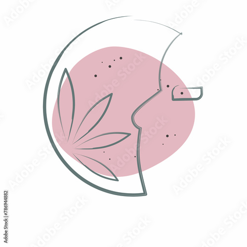 Icon Beauty. related to Photos and Illustrations symbol. Color Spot Style. simple design illustration