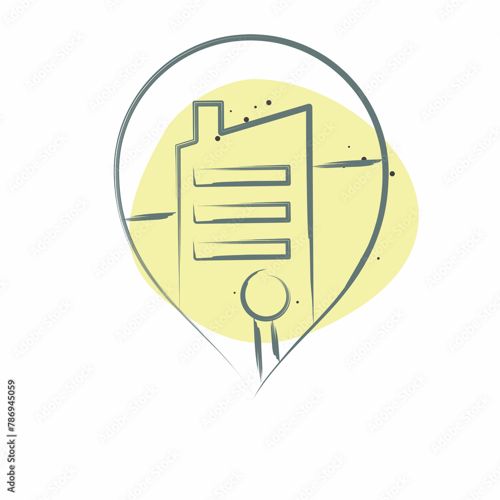 Icon Landmark. related to Photos and Illustrations symbol. Color Spot Style. simple design illustration Icon Landmark. related to Photos and Illustrations symbol. Color Spot Style. simple design illustration