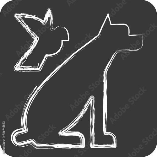 Icon Animals. related to Photos and Illustrations symbol. chalk Style. simple design illustration