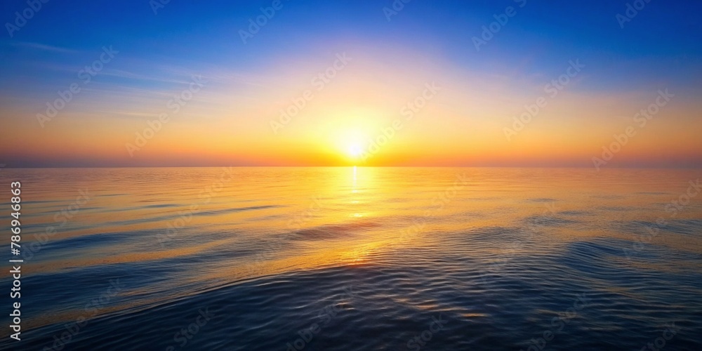 Sunrise scene at the sea. Gradient color natural background
