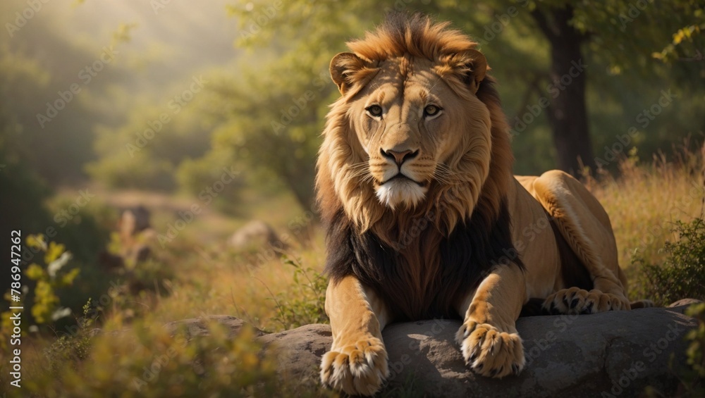 Obraz premium Lion in nature