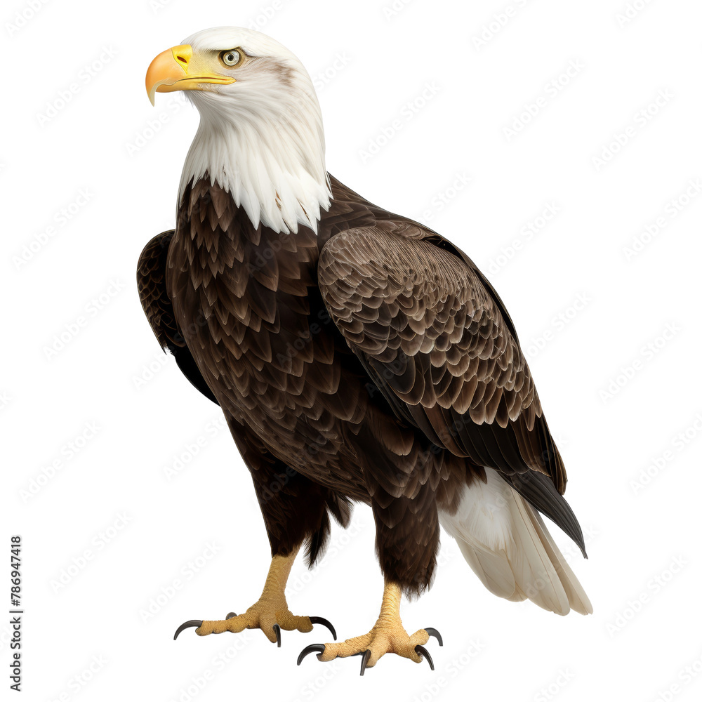 Obraz premium bald eagle isolated on transparent background cutout