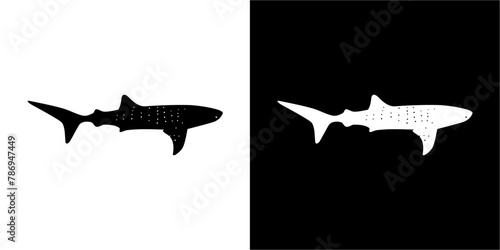 silhouette of a shark