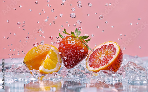 strawberry water splash