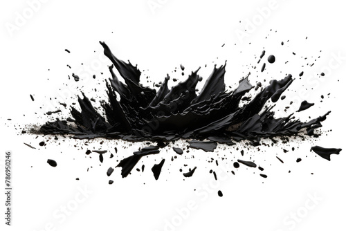 Monochrome Chaos: Drama of Ink Splatters