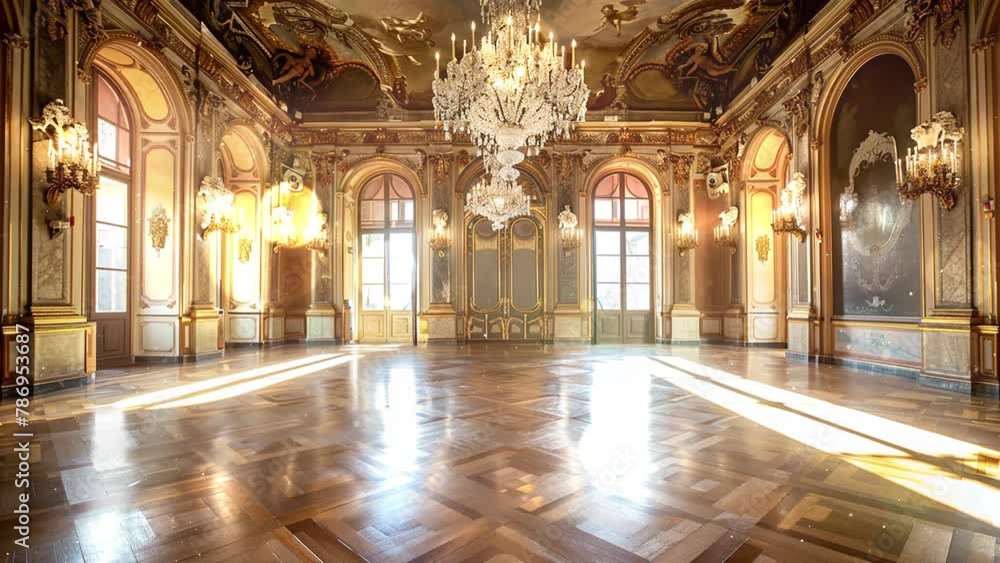 architecture building interior. renaissance palace ballroom within a realm of art. seamless looping overlay 4k virtual video animation background architecture building interior. renaissance palace ballroom within a realm of art. seamless looping overlay 4k virtual video animation background