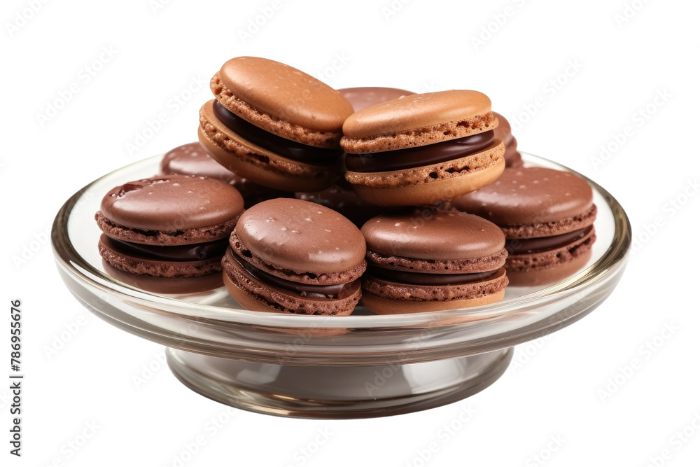 Decadent Delights: A Plate of Chocolate-Covered Cookies Decadent Delights: A Plate of Chocolate-Covered Cookies