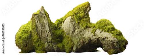 cut out rock stone mossy nature rock shape transparent background