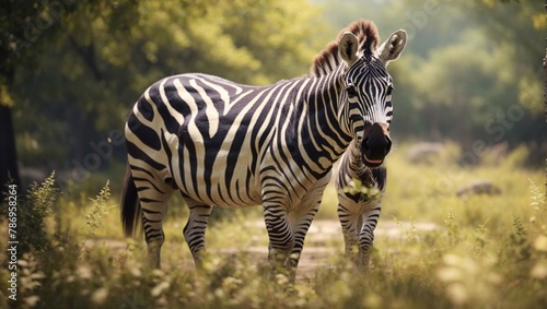 zebra in the wild