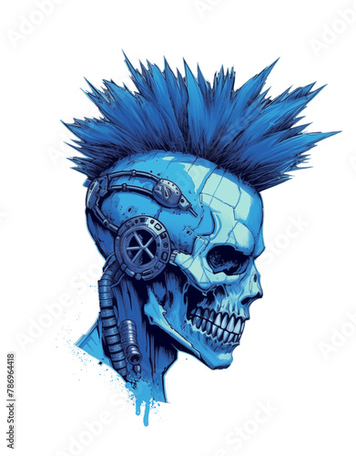 Cyborg Punk Skull
