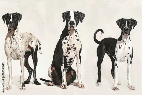 group of great dane dogs