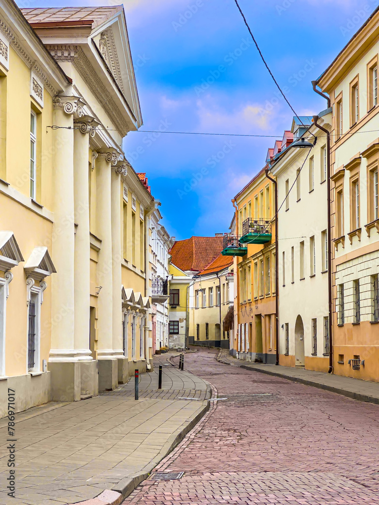 Street view of Vilnius in Lithuania Street view of Vilnius in Lithuania