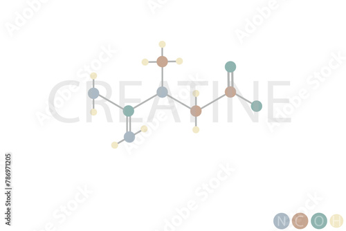 creatine molecular skeletal chemical formula