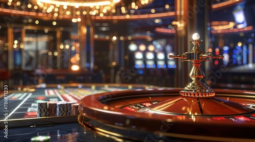 high contrast image of casino roulette in motion