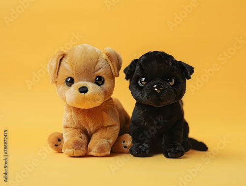 two puppy plush