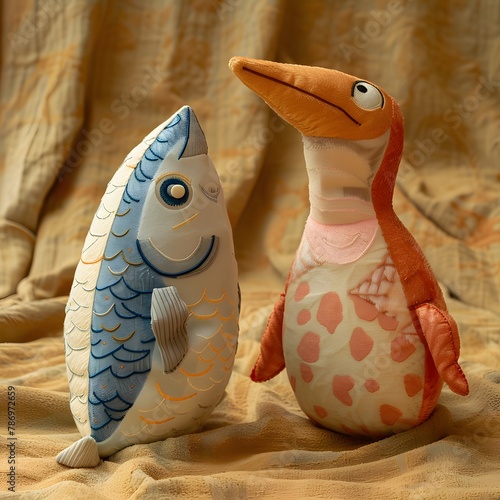 tuna and pelican plush