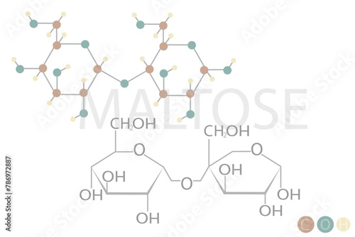 maltose molecular skeletal chemical formula