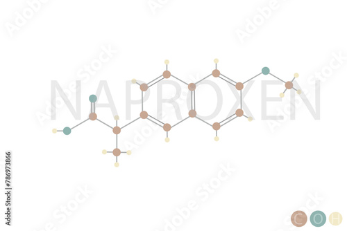 naproxen molecular skeletal chemical formula photo