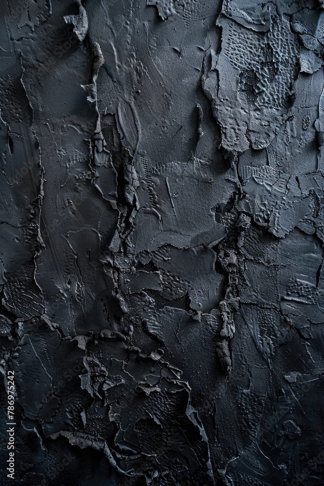 Close-up of black wall with peeling paint, suitable for backgrounds or textures Close-up of black wall with peeling paint, suitable for backgrounds or textures