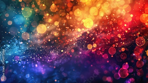 Colorful background design with abstract bokeh