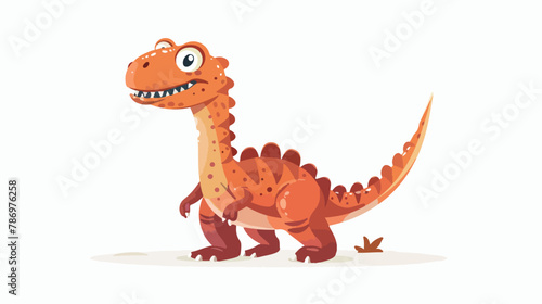 Cute dinosaur character. Vector illustration clip art