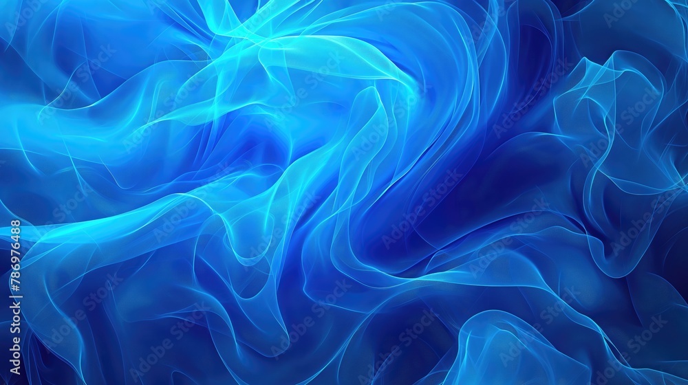 Abstract artistic digital shades of blue smoky glowing background