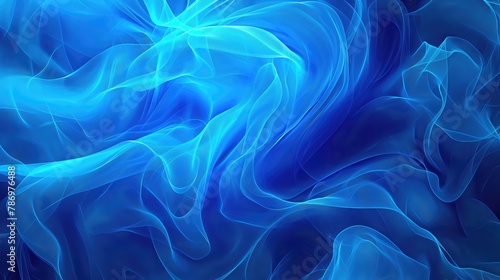 Abstract artistic digital shades of blue smoky glowing background