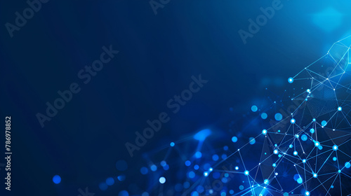 Futuristic blue background with intertwined dots.Lots of data ,background with abstract wave pattern ,Futuristic background of points and lines with a dynamic wave 