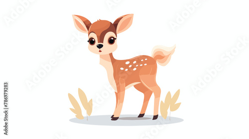 Cute happy playful deer safari animals animal logo 