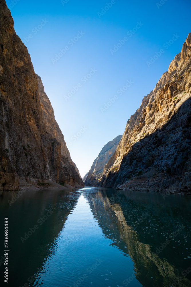 Euprates River and cliffs of the Dark Canyon aka Karanlik Kanyon