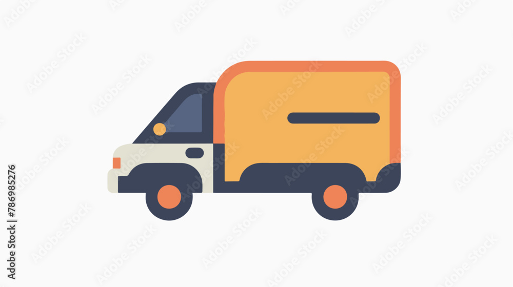 Delivery vector glyph color icon flat vector isolated