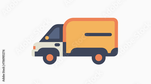 Delivery vector glyph color icon flat vector isolated