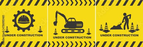 Under Construction, Vector Illustration Design.