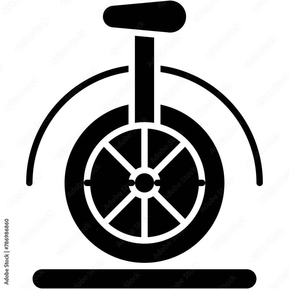 Fototapeta premium Unicycle, monocycle, circus, wheel, ride Icon