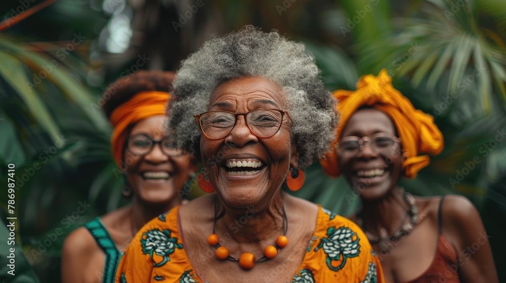 Three Generations of Joyful Women Laughing Together.