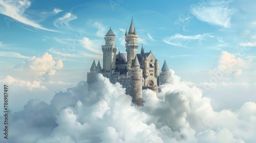 fantasy castle in clouds