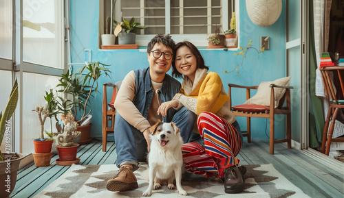 Couple Eagerly Awaiting Guests in Their Home