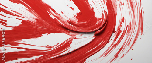 Red stroke of gouache paint brush wall paper