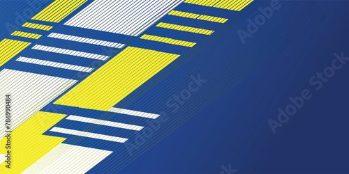 Bright navy blue dynamic abstract vector background with diagonal lines