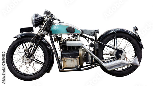 moto de collection vintage, PNG, sur fond transparent