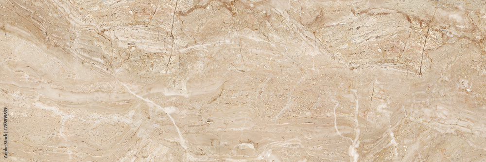 Fototapeta premium Natural beige marble texture, stone macro background