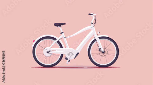Electric bike - Vector illustration of female e-bike