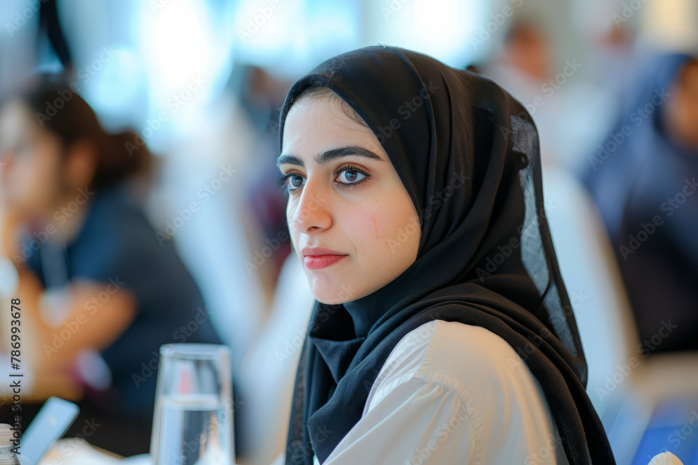 An Arab female teacher provides mentorship to primary school children in a class, creating a supportive and inclusive learning environment. An Arab female teacher provides mentorship to primary school children in a class, creating a supportive and inclusive learning environment.