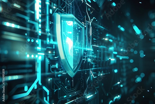 technology Cyber security shield protecting generative ai