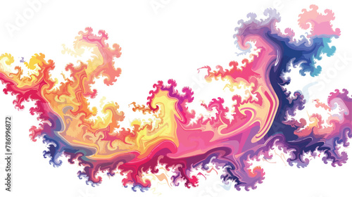 Fantasy chaotic colorful fractal pattern.