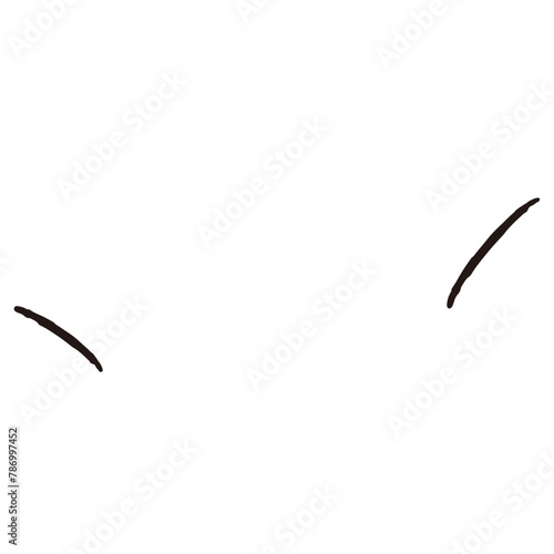 シンプルでおしゃれな手描きの吹き出し(横書き)