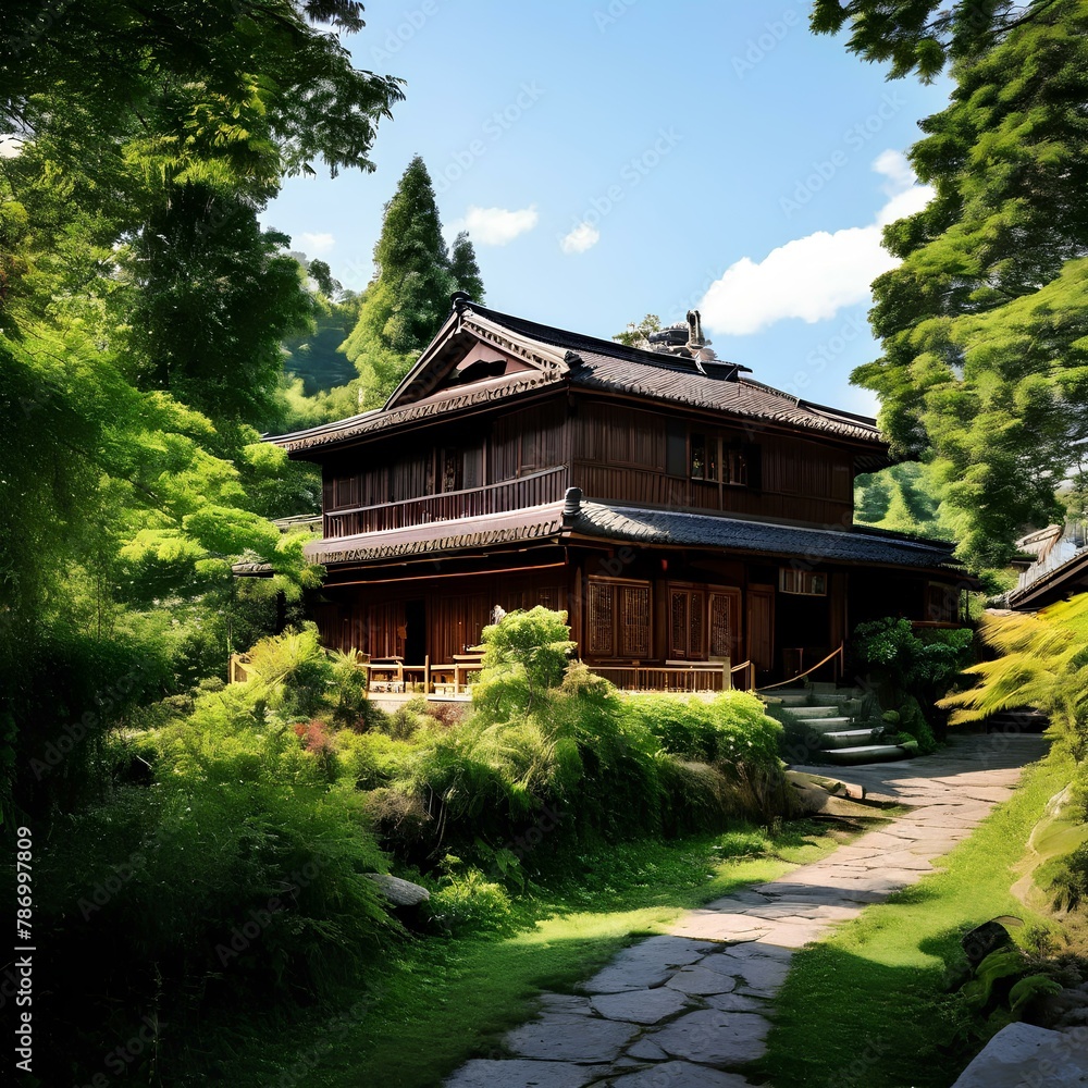 Traditional oriental house, elegant and stylish house Traditional oriental house, elegant and stylish house